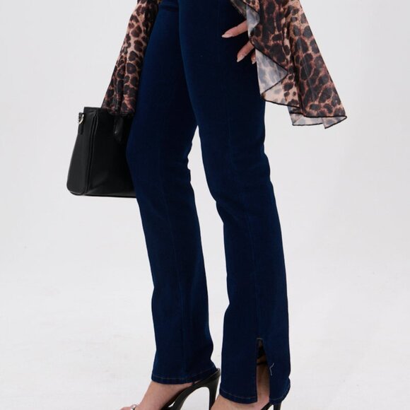 NWT AKIRA THE CORSET WAIST FLARE DENIM Size Large FREE SHIP - Picture 7 of 9